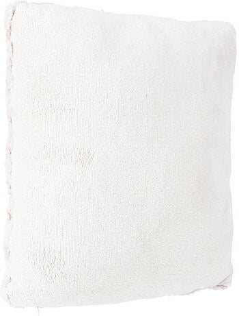 Coussin déhoussable imitation fourrure bouclette