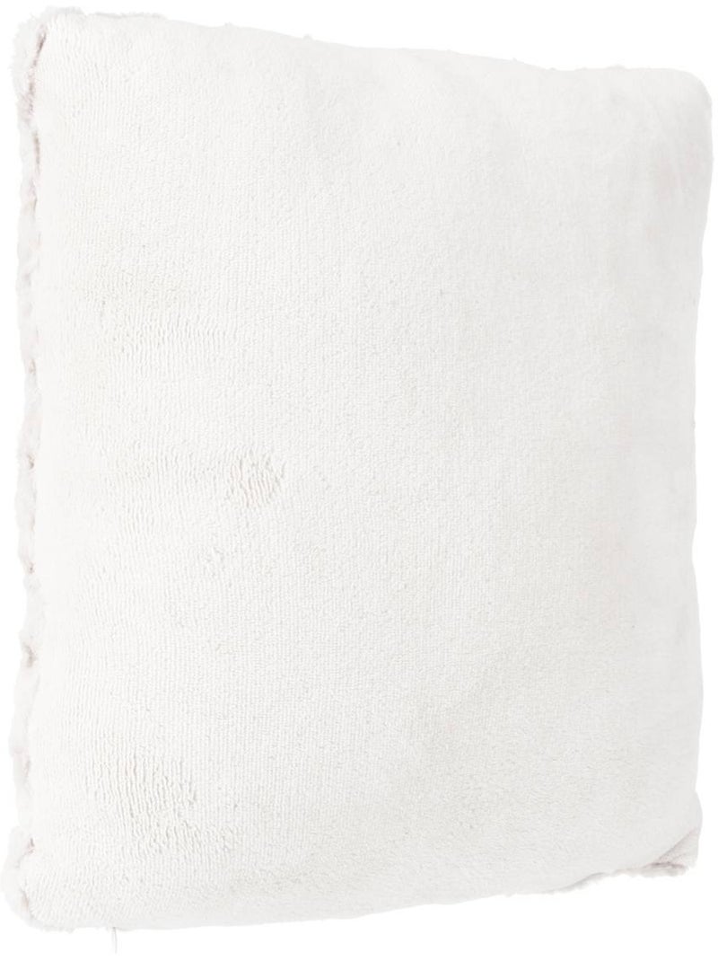 Coussin déhoussable imitation fourrure BOUCLETTE Ecru - Kiabi