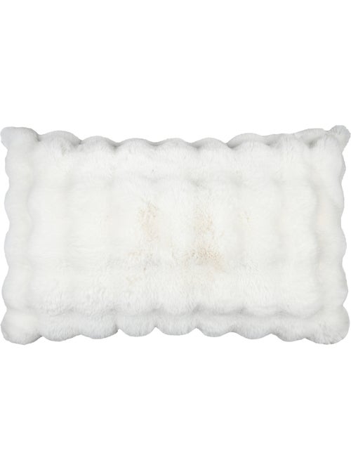 Coussin déhoussable imitation fourrure - Kiabi