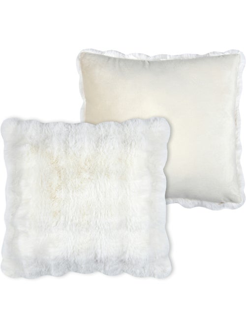 Coussin déhoussable imitation fourrure - Kiabi