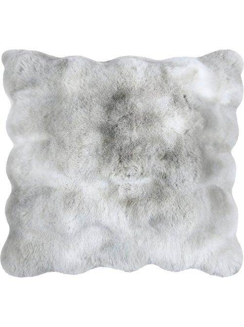 Coussin déhoussable imitation fourrure - Kiabi