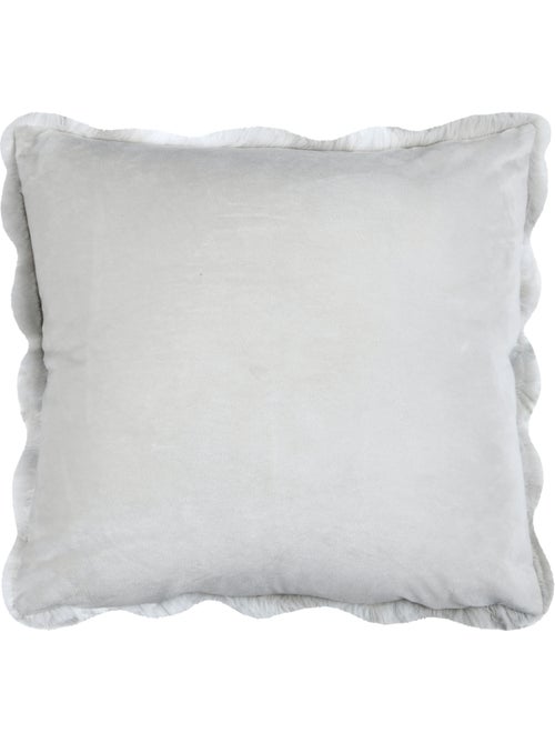 Coussin déhoussable imitation fourrure - Kiabi