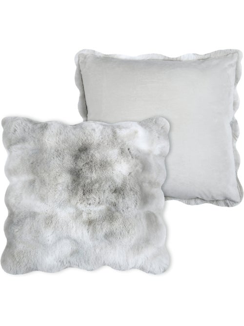 Coussin déhoussable imitation fourrure - Kiabi