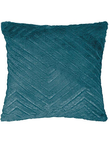 Coussin déhoussable imitation fourrure NILS