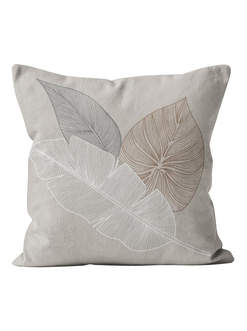 Coussin déhoussable imprimé 40x40 cm MAYOTTE, par Soleil d'Ocre Ecru - Kiabi