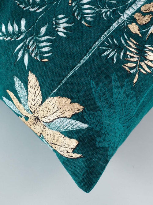 Coussin déhoussable imprimé bleu - Kiabi