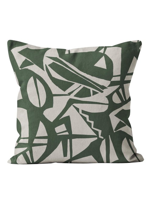 Coussin déhoussable imprimé en polycoton 40x40 cm CANOPE, par Soleil d'Ocre - Kiabi