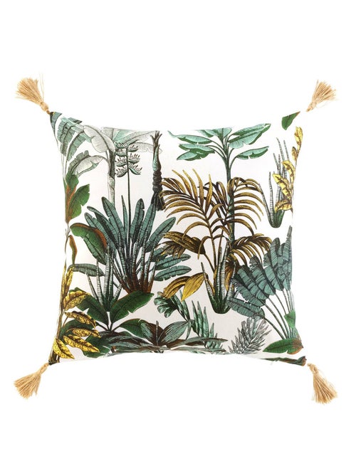 Coussin déhoussable imprimé feuillage - Kiabi