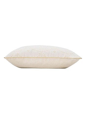 Coussin déhoussable imprimé métallisé CREST