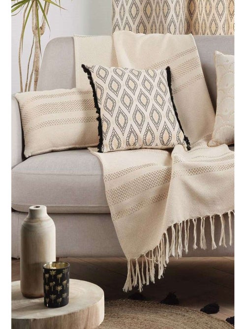 Coussin déhoussable imprimé métallisé FELL - Kiabi