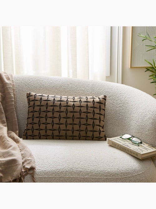Coussin déhoussable jacquard DIAMANT - Kiabi
