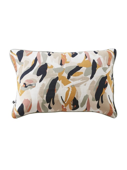 Coussin déhoussable JULIA Gaze de coton, passepoil raffiné et confort cocoon - Kiabi