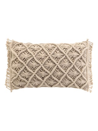 Coussin déhoussable macramé 30x50cm "Indy"