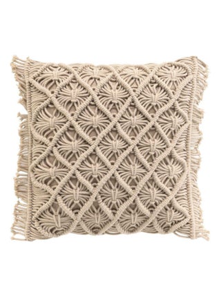 Coussin déhoussable macramé 40x40cm "Indy"