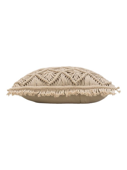 Coussin déhoussable macramé 40x40cm "Indy" - Kiabi