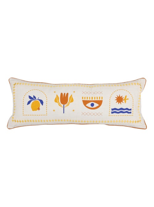 Coussin déhoussable motif graphique - Kiabi
