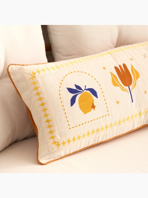 Coussin déhoussable motif graphique - Kiabi