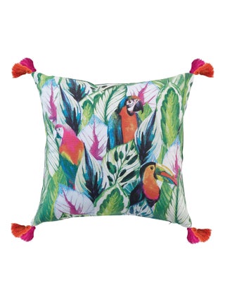 Coussin déhoussable Oiseaux Tropical