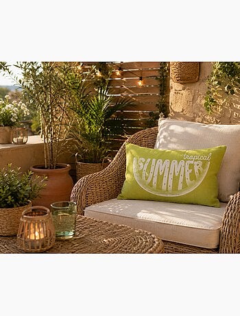 Coussin déhoussable pacifique summer anis