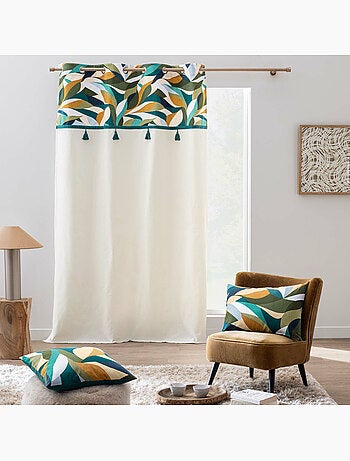 Coussin déhoussable – polycoton – imprimé Swan