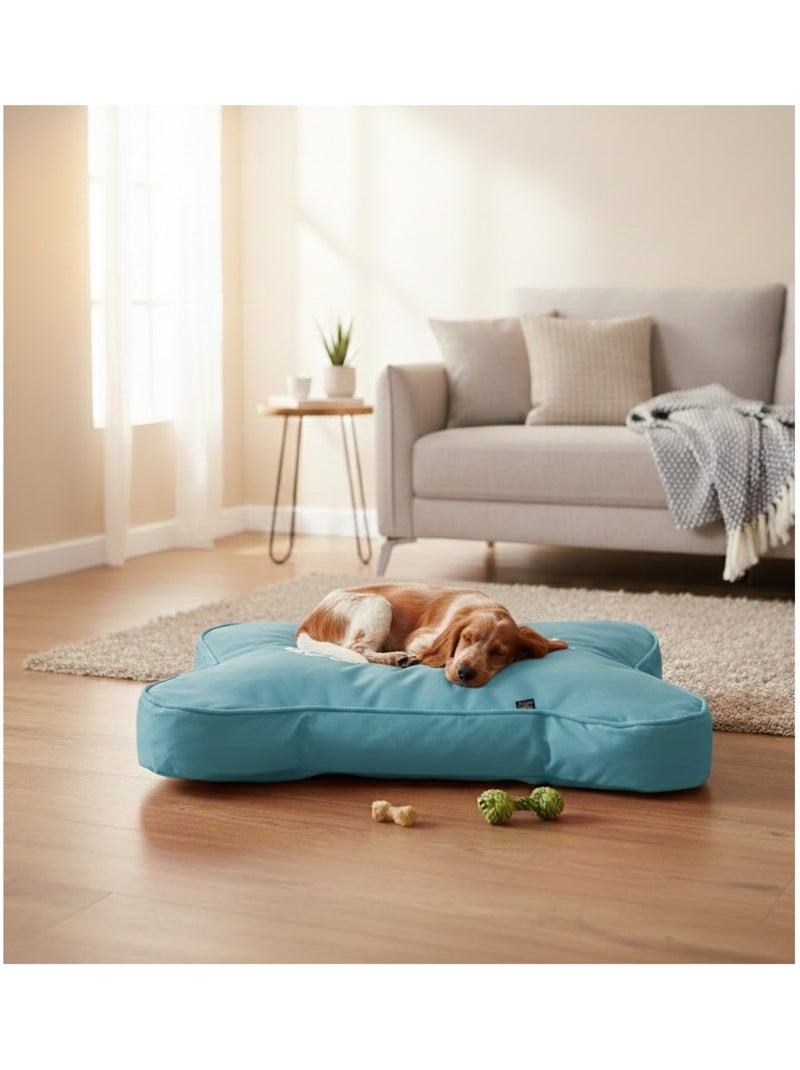Coussin déhoussable pour chien en forme d'os Bleu - Kiabi