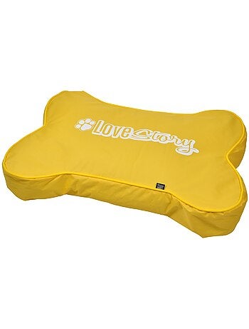 Coussin déhoussable pour chien en forme d'os
