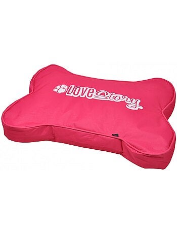 Coussin déhoussable pour chien en forme d'os