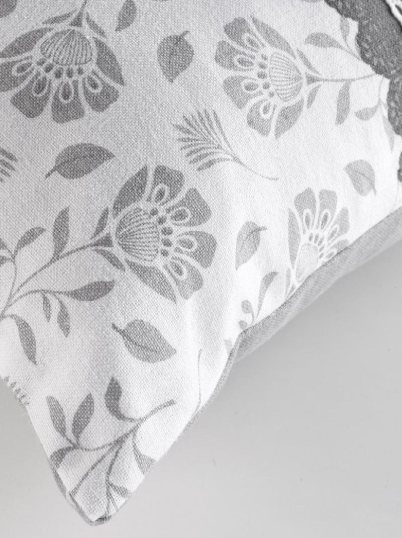 Coussin Déhoussable Rectangle Flavie Gris - Kiabi