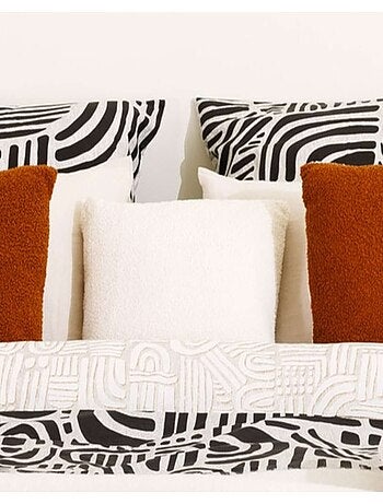 Coussin déhoussable Snowy - Bouclette unie