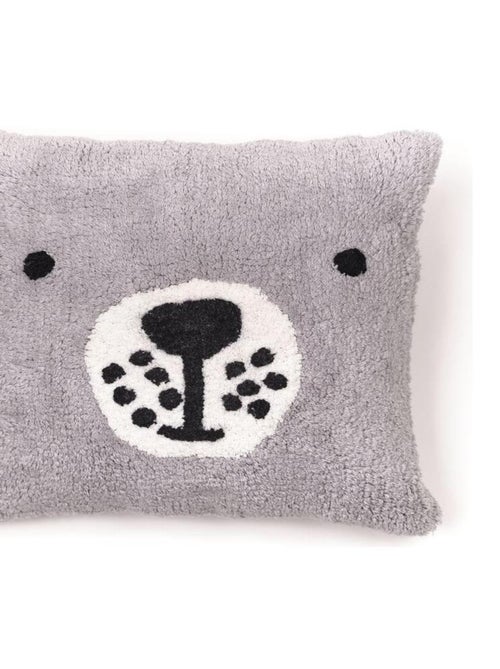 Coussin déhoussable tufté imprimé animalier coton FUNNY - Kiabi