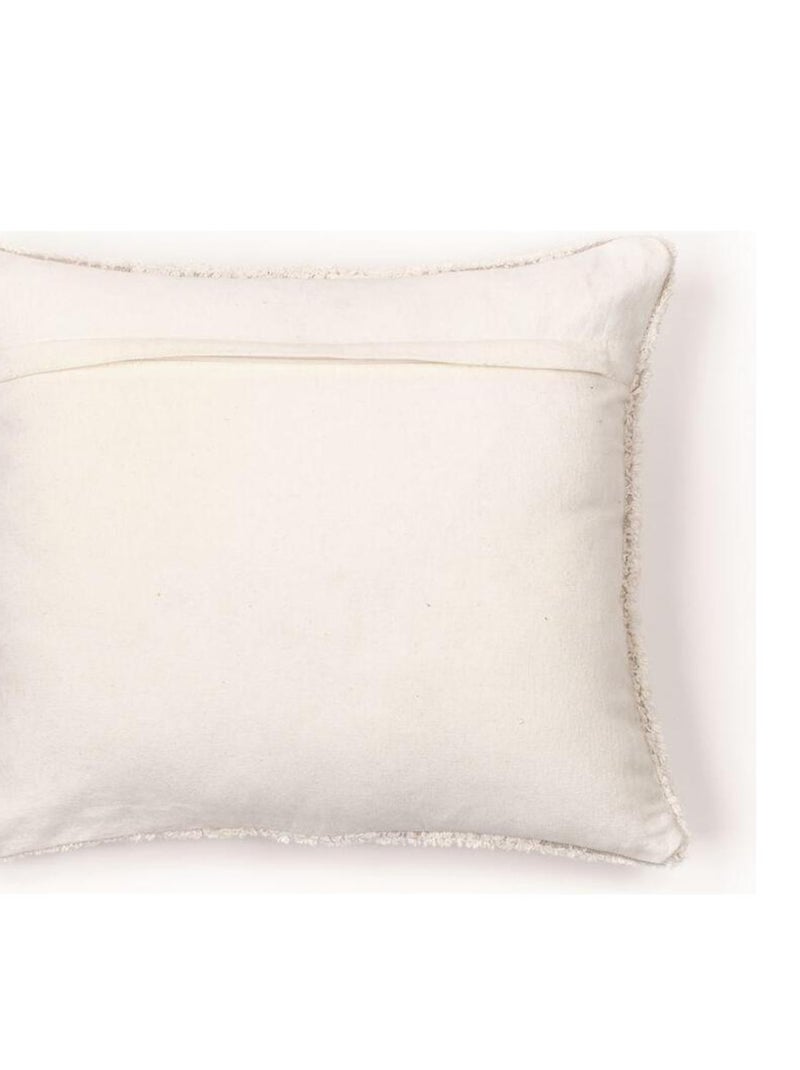 Coussin déhoussable tufté imprimé animalier coton FUNNY Blanc - Kiabi