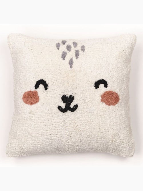 Coussin déhoussable tufté imprimé animalier coton FUNNY - Kiabi Coussin déhoussable tufté imprimé animalier coton FUNNY - Kiabi