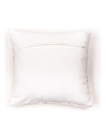 Coussin déhoussable tufté imprimé animalier coton FUNNY