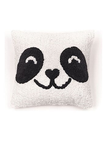 Coussin déhoussable tufté imprimé animalier coton FUNNY