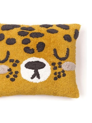 Coussin déhoussable tufté imprimé animalier coton FUNNY