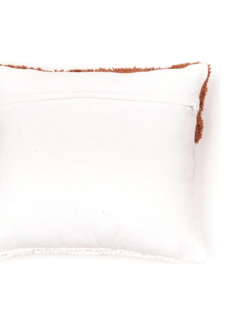 Coussin déhoussable tufté imprimé animalier coton FUNNY Orange - Kiabi