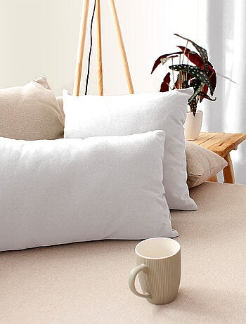 Coussin uni effet Bachette déhoussable - 40 x 40 cm