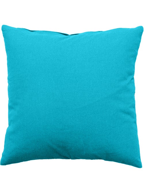 Coussin déhoussable uni en coton - Kiabi