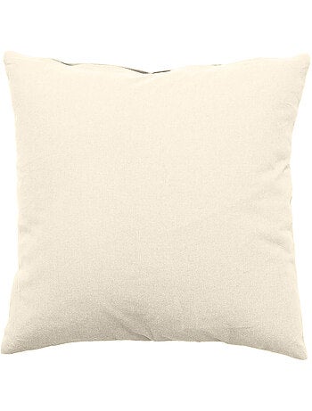 Coussin uni effet Bachette déhoussable - 40 x 40 cm