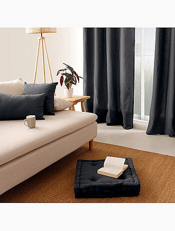 Coussin uni effet Bachette déhoussable - 40 x 40 cm