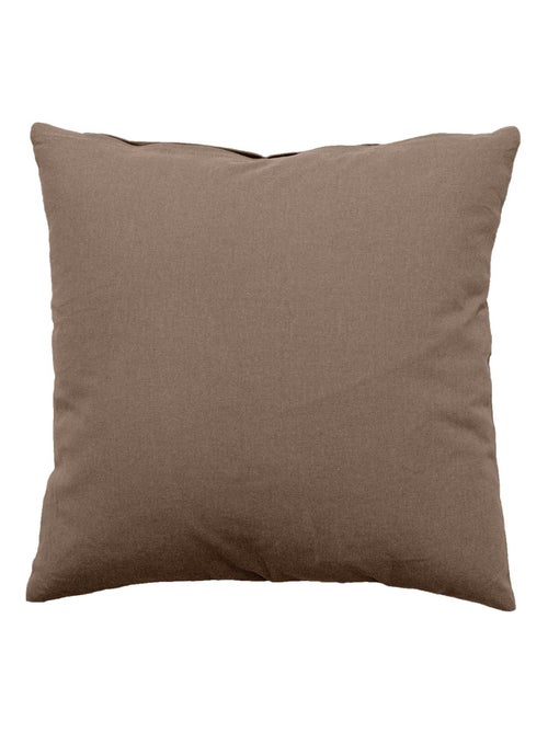 Coussin déhoussable uni en coton - Kiabi