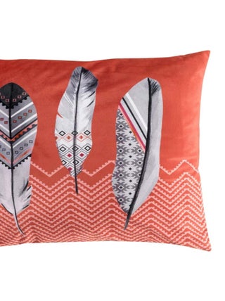 Coussin déhoussable velours Plume Indienne