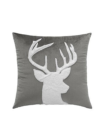 Coussin déhoussable – Velours uni & imitation fourrure – VIK