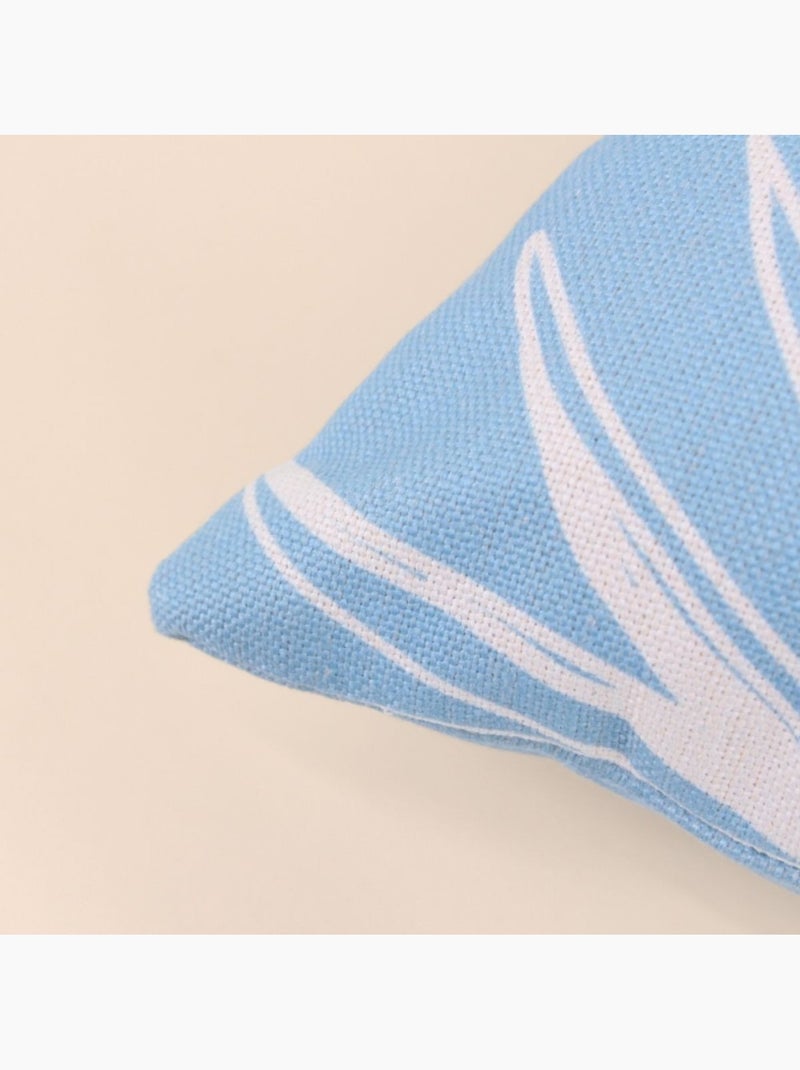 Coussin déperlant & anti-uv  fleuri bleu 40x40cm Bleu - Kiabi