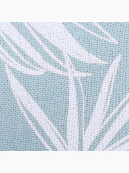 Coussin déperlant & anti-uv  fleuri bleu 40x40cm - Kiabi