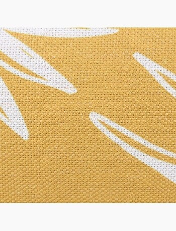 Coussin déperlant & anti uv fleuri jaune 50x30cm