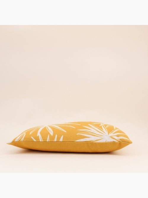 Coussin déperlant & anti uv fleuri jaune 50x30cm - Kiabi
