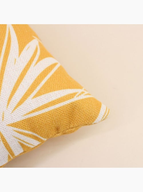 Coussin déperlant & anti uv fleuri jaune 50x30cm - Kiabi