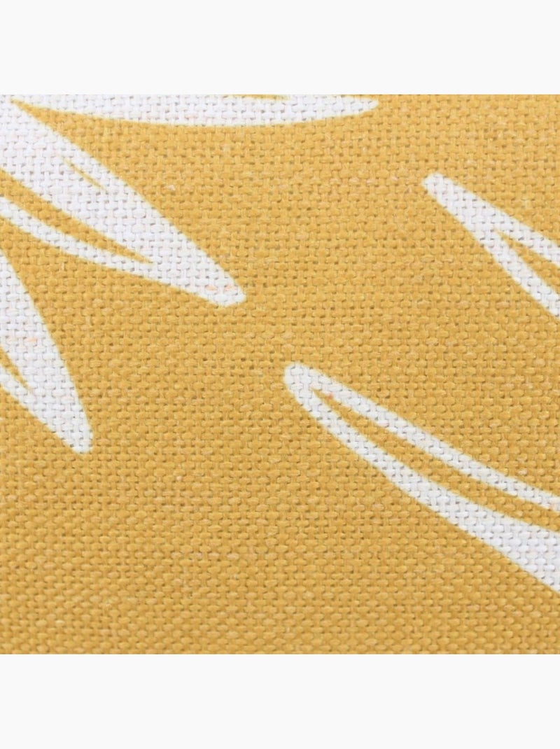 Coussin déperlant & anti uv fleuri jaune 50x30cm Jaune - Kiabi