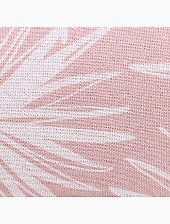 Coussin déperlant & anti-uv fleuri rose 30x50cm